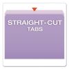 Colored File Folders, Straight Tabs, Letter Size, Lavender/Light Lavender, 100/Box2