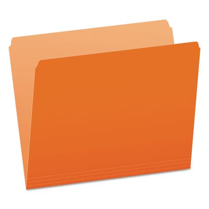 Colored File Folders, Straight Tabs, Letter Size, Orange/Light Orange, 100/Box1