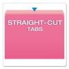 Colored File Folders, Straight Tabs, Letter Size, Pink/Light Pink, 100/Box2