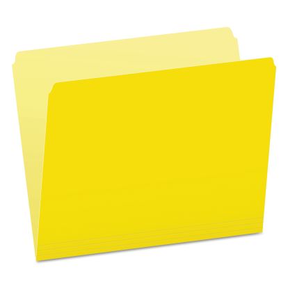 Colored File Folders, Straight Tabs, Letter Size, Yellow/Light Yellow, 100/Box1