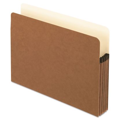 Smart Shield File Pocket, 5.25" Expansion, Letter Size, Red Fiber, 10/Box1