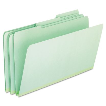 Pressboard Expanding File Folders, 1/3-Cut Tabs: Assorted, Legal Size, 1" Expansion, Green, 25/Box1