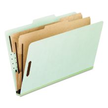 Four-, Six-, and Eight-Section Pressboard Classification Folders, 2 Dividers, Embedded Fasteners, Letter Size, Green, 10/Box1