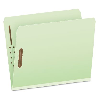 Heavy-Duty Pressboard Folders w/ Embossed Fasteners, Letter Size, Green, 25/Box1