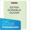 Heavy-Duty Pressboard Folders w/ Embossed Fasteners, Letter Size, Green, 25/Box2