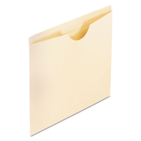 Manila Reinforced File Jackets, 2-Ply Straight Tab, Letter Size, Manila, 100/Box1