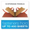 Four-, Six-, and Eight-Section Pressboard Classification Folders, 2 Dividers, Embedded Fasteners, Legal Size, Red, 10/Box2