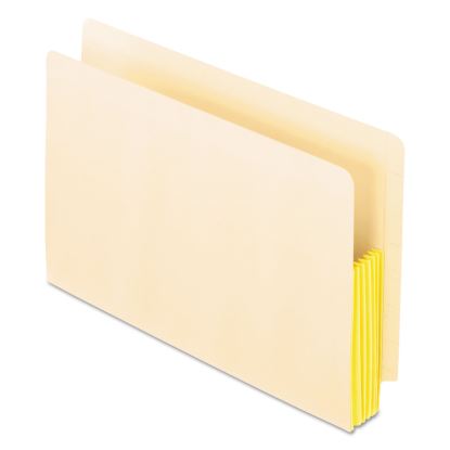 Manila Drop Front Shelf File Pockets with Rip-Proof-Tape Gusset Top, 5.25" Expansion, Legal Size, Manila, 10/Box1
