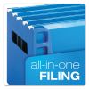 Desktop File With Hanging Folders, Letter Size, 6" Long, Blue2