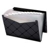 Poly Expanding File, 1.5" Expansion, 13 Sections, Cord/Hook Closure, 1/12-Cut Tabs, Letter Size, Black2