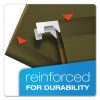 Reinforced Hanging File Folders, Letter Size, 1/5-Cut Tab, Standard Green, 25/Box2