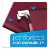 Colored Reinforced Hanging Folders, Letter Size, 1/5-Cut Tabs, Burgundy, 25/Box2