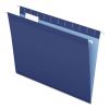 Colored Reinforced Hanging Folders, Letter Size, 1/5-Cut Tabs, Navy, 25/Box1