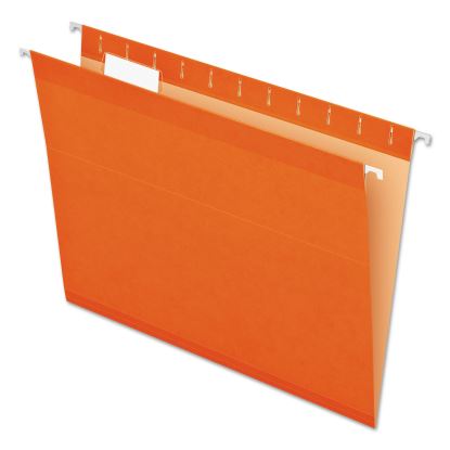 Colored Reinforced Hanging Folders, Letter Size, 1/5-Cut Tabs, Orange, 25/Box1