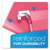 Colored Reinforced Hanging Folders, Letter Size, 1/5-Cut Tabs, Pink, 25/Box2