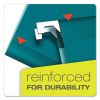 Colored Reinforced Hanging Folders, Letter Size, 1/5-Cut Tabs, Teal, 25/Box2