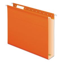 Extra Capacity Reinforced Hanging File Folders with Box Bottom, Letter Size, 1/5-Cut Tab, Orange, 25/Box1