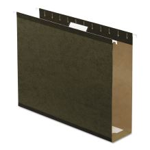 Extra Capacity Reinforced Hanging File Folders with Box Bottom, Letter Size, 1/5-Cut Tab, Standard Green, 25/Box1