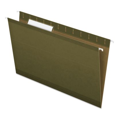 Reinforced Hanging File Folders, Legal Size, 1/3-Cut Tab, Standard Green, 25/Box1