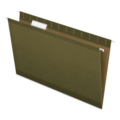 Reinforced Hanging File Folders with Printable Tab Inserts, Legal Size, 1/5-Cut Tabs, Standard Green, 25/Box1