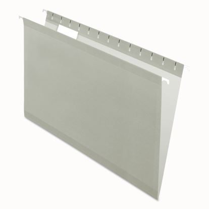Colored Reinforced Hanging Folders, Legal Size, 1/5-Cut Tabs, Gray, 25/Box1