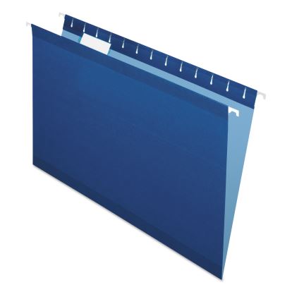 Colored Reinforced Hanging Folders, Legal Size, 1/5-Cut Tabs, Navy, 25/Box1