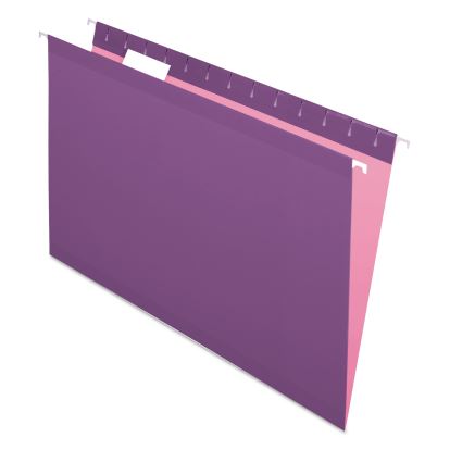 Colored Reinforced Hanging Folders, Legal Size, 1/5-Cut Tabs, Violet, 25/Box1