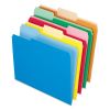 Interior File Folders, 1/3-Cut Tabs: Assorted, Letter Size, Assorted Colors: Blue/Green/Orange/Red/Yellow, 100/Box1