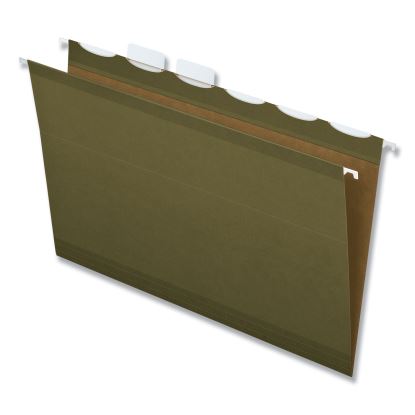 Ready-Tab Reinforced Hanging File Folders, Legal Size, 1/6-Cut Tabs, Standard Green, 25/Box1