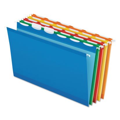 Ready-Tab Colored Reinforced Hanging Folders, Legal Size, 1/6-Cut Tabs, Assorted Colors, 25/Box1