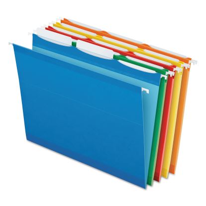 Ready-Tab Colored Reinforced Hanging Folders, Letter Size, 1/3-Cut Tabs, Assorted Colors, 25/Box1