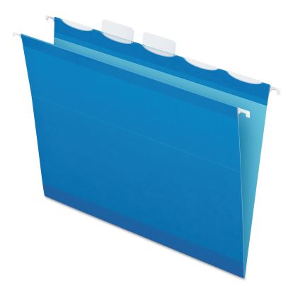 Ready-Tab Colored Reinforced Hanging Folders, Letter Size, 1/5-Cut Tabs, Blue, 25/Box1