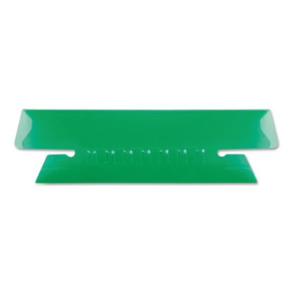 Transparent Colored Tabs For Hanging File Folders, 1/3-Cut Tabs, Green, 3.5" Wide, 25/Pack1