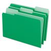 Interior File Folders, 1/3-Cut Tabs: Assorted, Legal Size, Green, 100/Box1