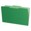 Interior File Folders, 1/3-Cut Tabs: Assorted, Legal Size, Green, 100/Box2