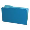 Interior File Folders, 1/3-Cut Tabs: Assorted, Legal Size, Blue, 100/Box1