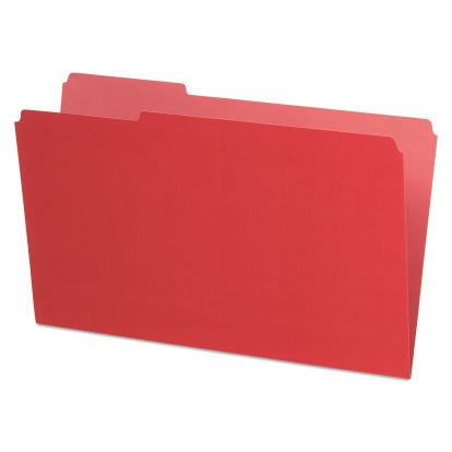 Interior File Folders, 1/3-Cut Tabs: Assorted, Legal Size, Red, 100/Box1