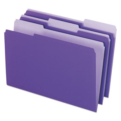 Interior File Folders, 1/3-Cut Tabs: Assorted, Legal Size, Violet, 100/Box1