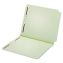 Dual-Tab Pressboard Fastener Folder, 2 Fasteners, Letter Size, Light Green Exterior, 25/Box1