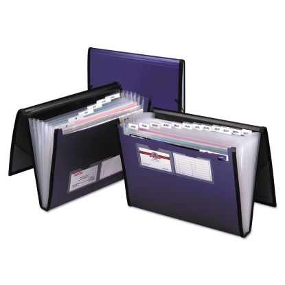 Professional Expanding Organizer, 7 Sections, Elastic Cord Closure, 1/6-Cut Tabs, Letter Size, Blue1