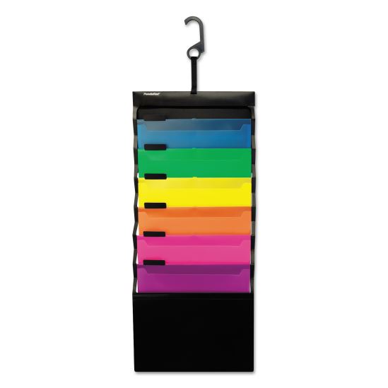 Desk Free Hanging Organizer With Case, 1" Expansion, 6 Sections, Buckle Closure, Letter Size, Black1