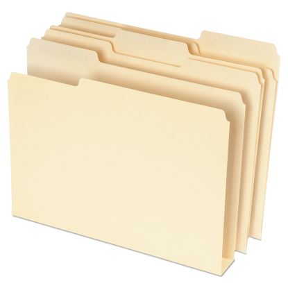 Double Stuff File Folders, 1/3-Cut Tabs: Assorted, Letter Size, Manila, 50/Pack1