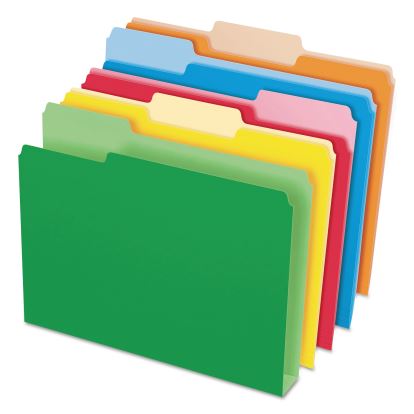 Double Stuff File Folders, 1/3-Cut Tabs: Assorted, Letter Size, Assorted Colors, 50/Pack1