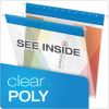 Poly Hanging Folders, Letter Size, 1/5-Cut Tabs, Assorted Colors, 25/Box2