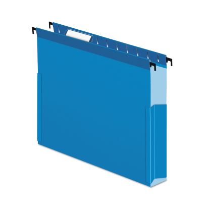 SureHook Reinforced Extra-Capacity Hanging Box File, 1 Section, 2" Capacity, Letter Size, 1/5-Cut Tabs, Blue, 25/Box1