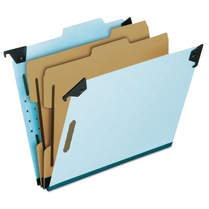 Hanging Classification Folders with Dividers, Letter Size, 2 Dividers, 2/5-Cut Tab, Blue1