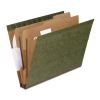 SureHook Reinforced Hanging Divider Folders, 2 Dividers, Letter Size, Green, 10/Box2