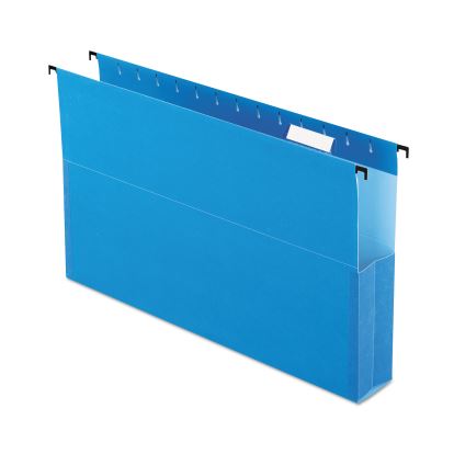 SureHook Reinforced Extra-Capacity Hanging Box File, 1 Section, 2" Capacity, Legal Size, 1/5-Cut Tabs, Blue, 25/Box1