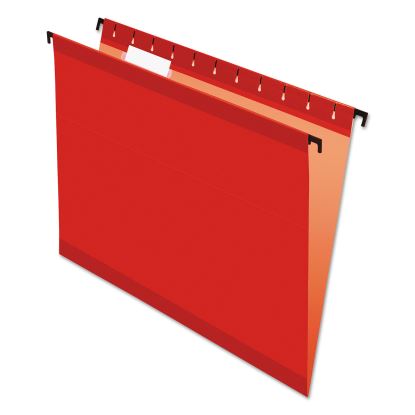 SureHook Hanging Folders, Letter Size, 1/5-Cut Tabs, Red, 20/Box1