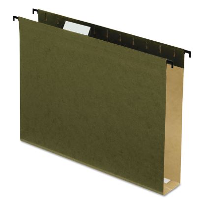 Extra-Capacity SureHook Hanging Folders, 2" Capacity, Letter Size, 1/5-Cut Tabs, Standard Green, 20/Box1